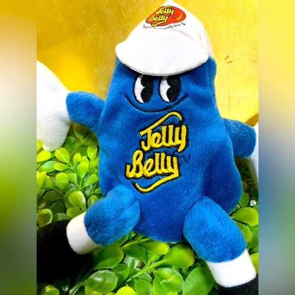 JELLY BELLY BEAN VINTAGE 1999 BEAN BAG PLUSH BLUEBERRY WITH JELLY BELLY LOGO 6” - Picture 2 of 11